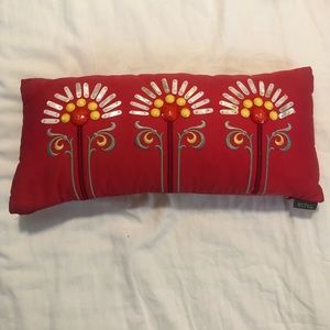 Red decorative pillow